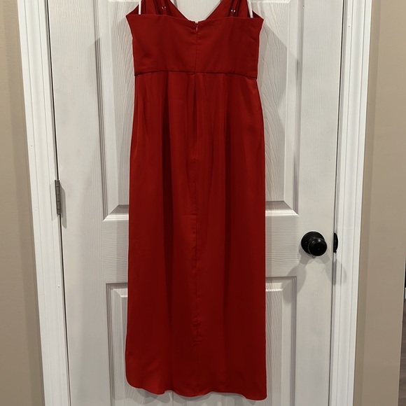 Lulus Reinette Rust Red Midi Dress Size Small - Picture 9 of 14